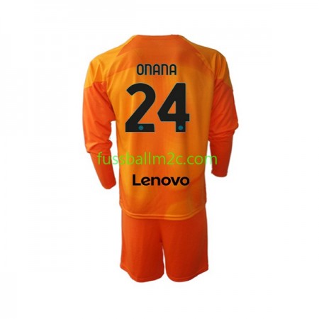 Fußballtrikots Inter Mailand Andre Onana 24 Torwart Kinder Vierte Trikotsatz 2022-2023 Langarm Fußballtrikots Inter Mailand Andre Onana 24 Torwart Kinder Vierte Trikotsatz 2022-2023 Langarm